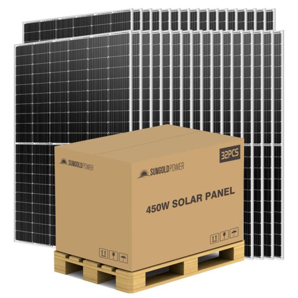 SP-450WM SunGoldPower 450W Mono PERC Solar Panel | Full Pallet | 32 Panels | IP68 Rated