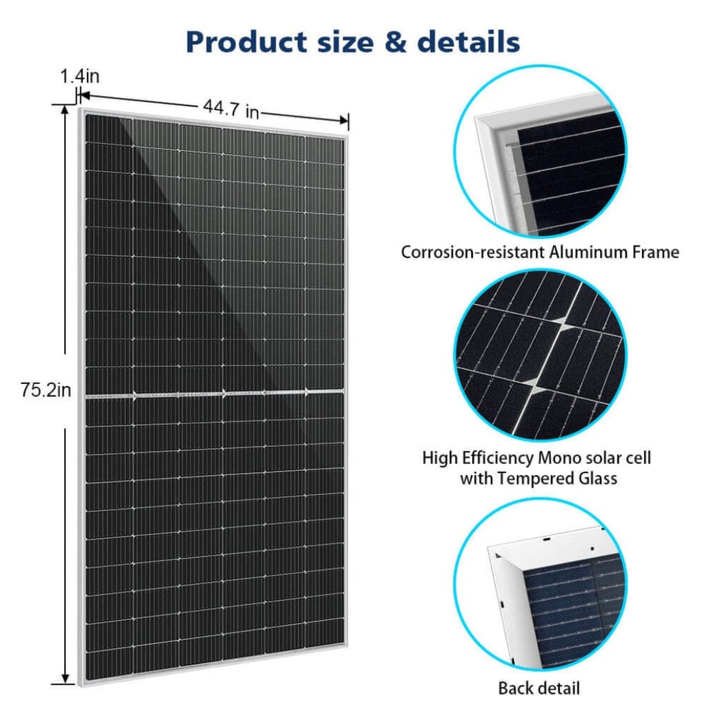 SunGoldPower 460W Bifacial PERC Solar Panel | Off-Grid | CE Approved | IP68 Rated