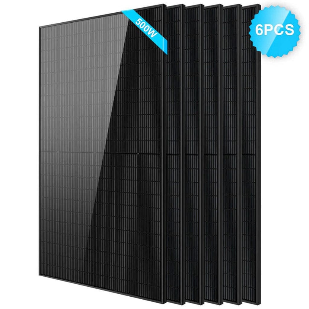 SunGoldPower 500W Mono Black PERC Solar Panel | CE & TUV Certified | IP68 Rated