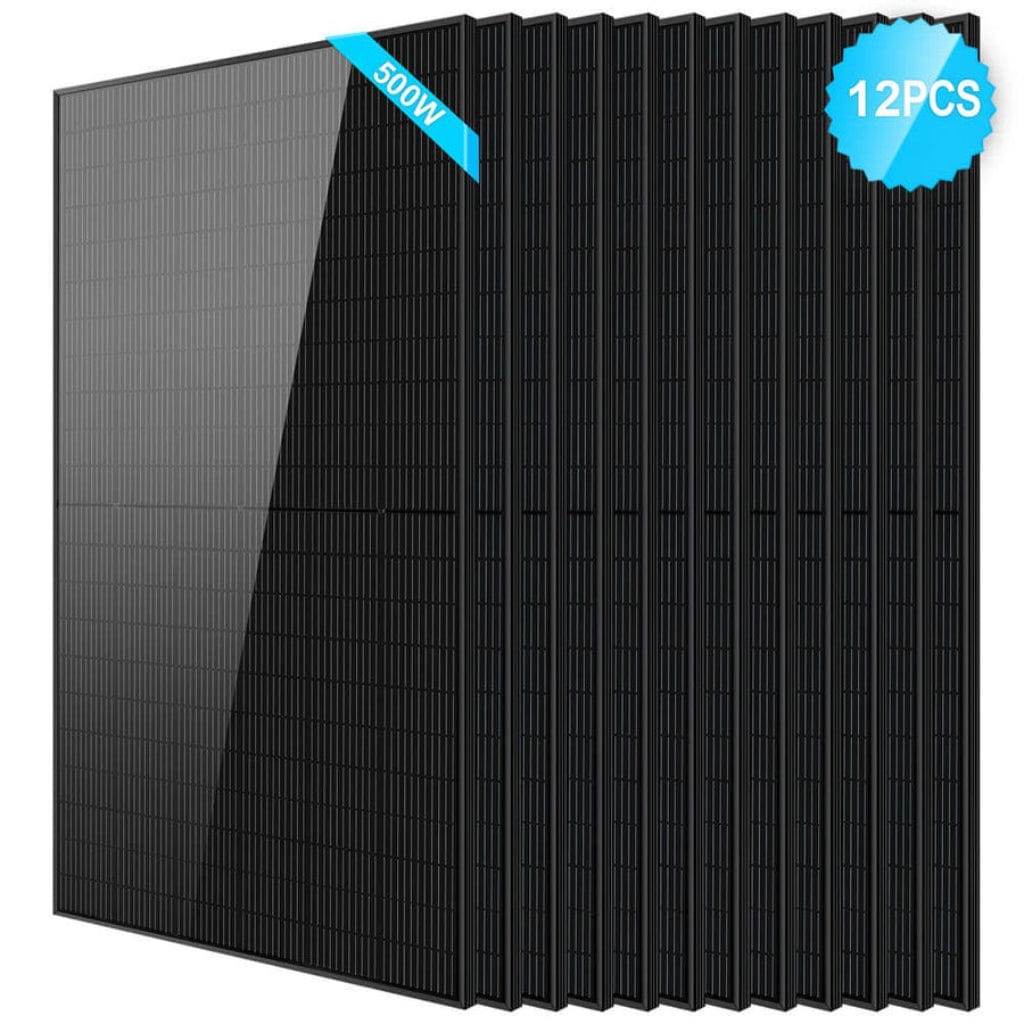 SunGoldPower 500W Mono Black PERC Solar Panel | CE & TUV Certified | IP68 Rated