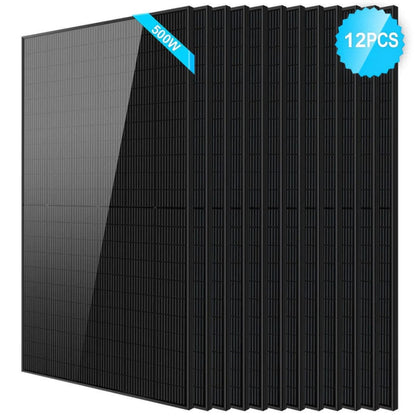 SunGoldPower 500W Mono Black PERC Solar Panel | CE & TUV Certified | IP68 Rated