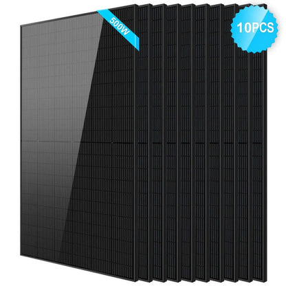 SunGoldPower 500W Mono Black PERC Solar Panel | CE & TUV Certified | IP68 Rated