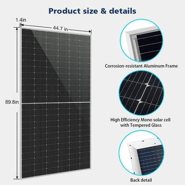 SunGoldPower 560W Monocrystalline Bifacial PERC Solar Panel | CE Approved | IP68 Rated