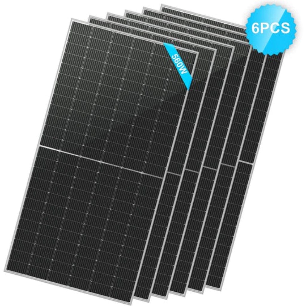 SG-560WBG-6PCS SunGoldPower 560W Monocrystalline Bifacial PERC Solar Panel | CE Approved | IP68 Rated