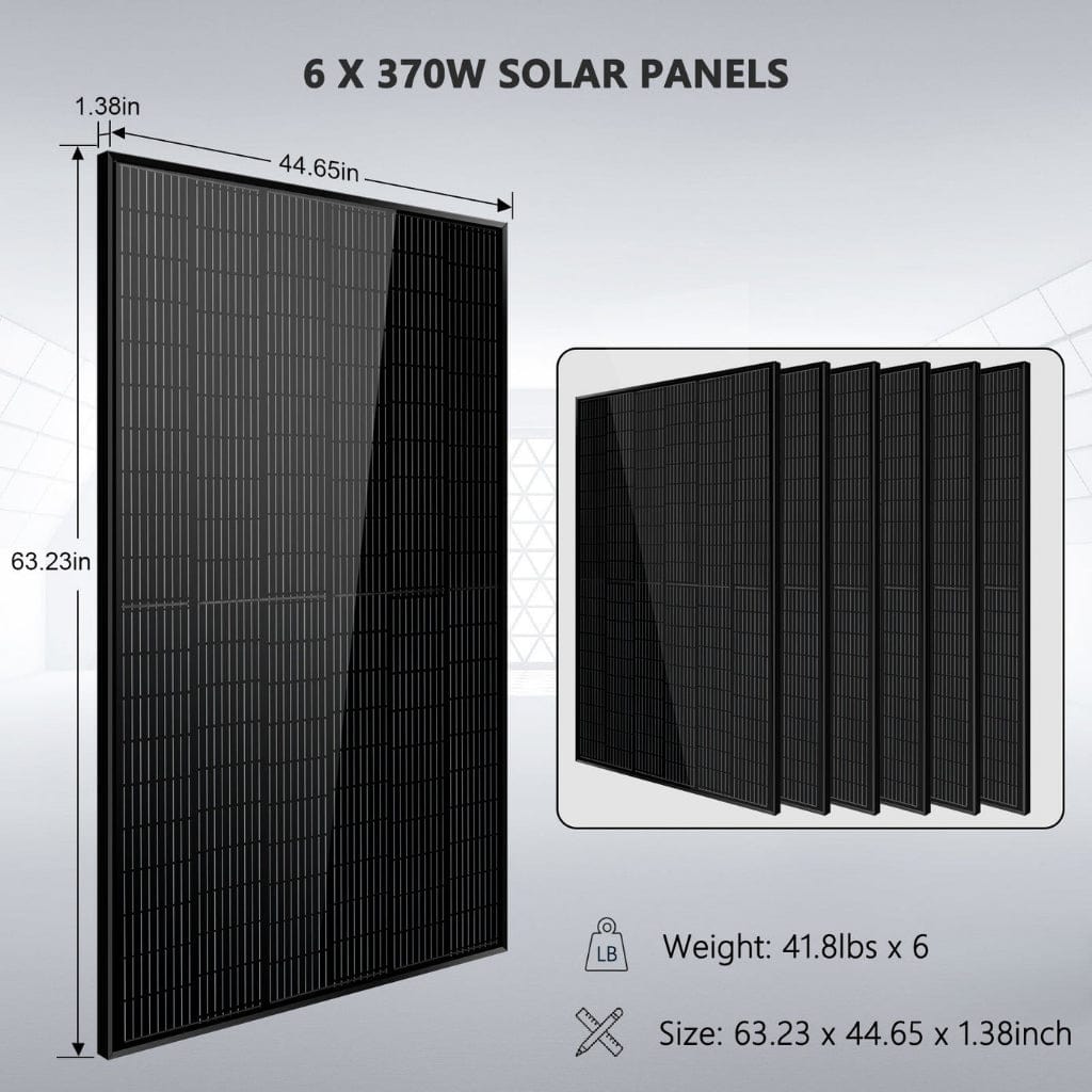 SGM-5K10M SunGoldPower SGM-5K10M Off-Grid Wall Mounted Solar Kit with 10.24kWh Powerwall Lithium Battery and 5000W Solar Inverter | 2220W Solar Panel | 48VDC | 120VAC