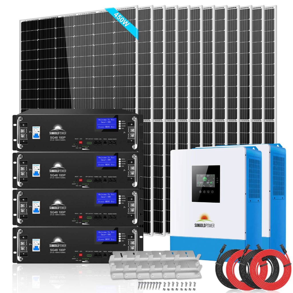 SunGoldPower SGR-10K2M Off-Grid Solar Kit | 10000W | 20.48kWh ...