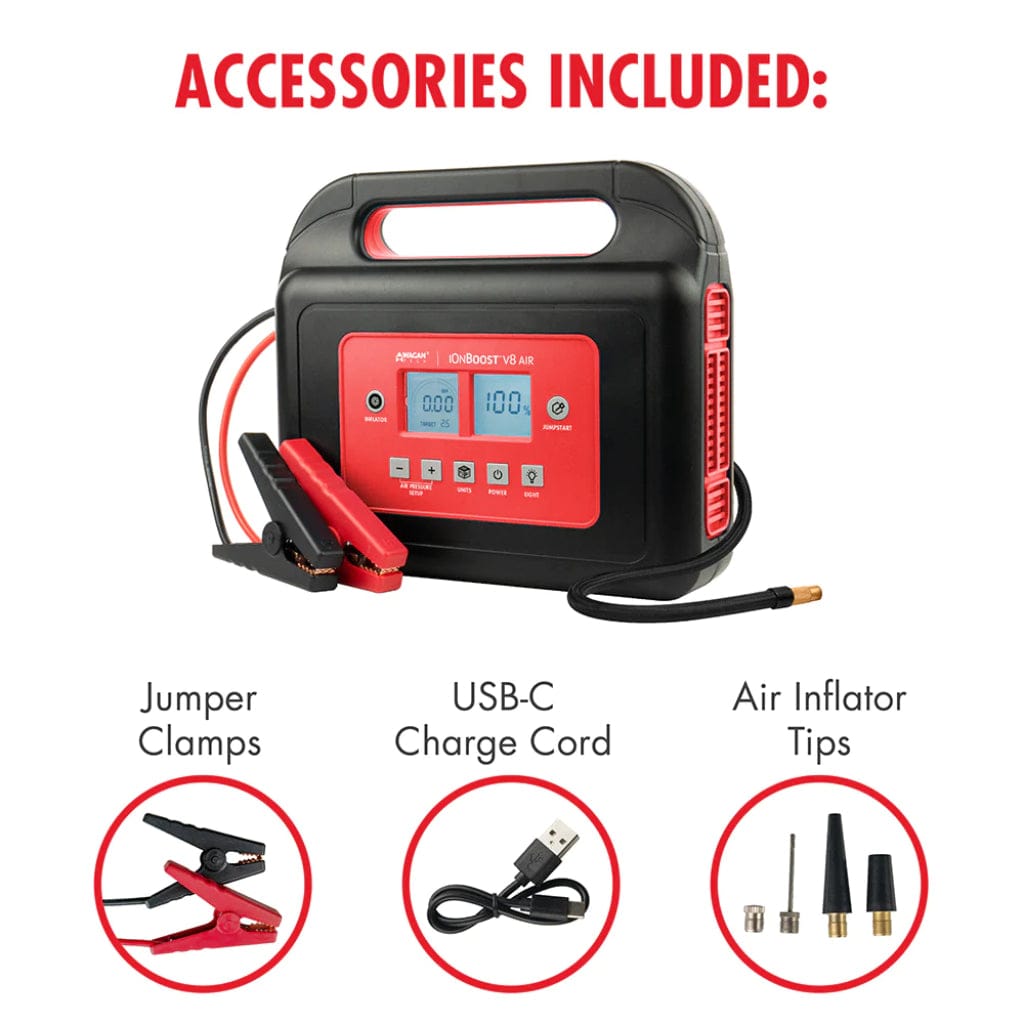 7526 Wagan Tech iOnBoost V8 Air Power Bank with Jump Starter & Inflator | 37Wh | CE Certified