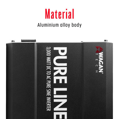 3810 Wagan Tech Pure Line 3000W Pure Sine Wave Inverter | ETL Certified | RoHS Compliant | CE Approved